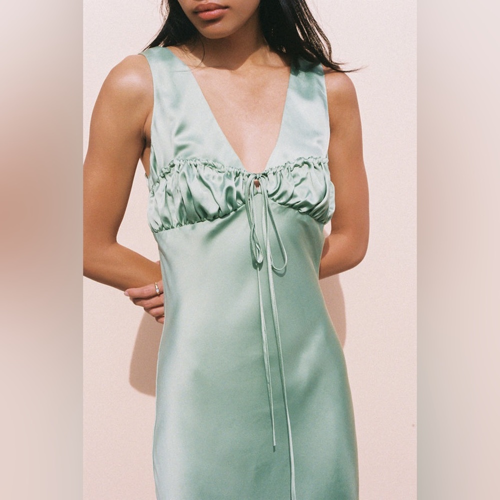 Ciao Lucia Carolinne Dress (S), Satin Mint